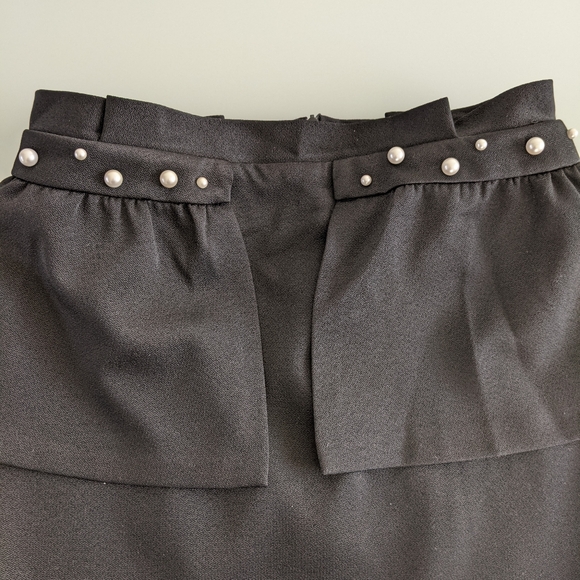 Zara peplum basic skirt black , pearls - Picture 8 of 10